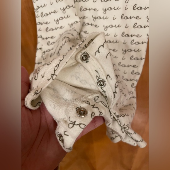 Cat & Dogma I Love You 100% Cotton Short Sleeve Onesie - Picture 3 of 4